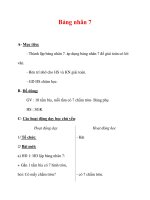 Giáo án môn Toán lớp 3 :Tên bài dạy : Bảng nhân 7 pptx