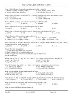 Trắc nghiệm chương Sự điện li Hóa 11 ppt