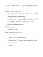 Giáo án lớp 5 môn Khoa Học: Bài dạy: CẦN LÀM GÌ ĐỂ CẢ MẸ VÀ EM BÉ ĐỀU KHOẺ? pot