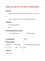 Giáo án môn Toán lớp 3 :Tên bài dạy : Cộng, trừ các số có ba chữ số ( không nhớ ) pptx