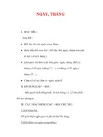 Giáo án môn Toán lớp 2:Tên bài dạy :NGÀY, THÁNG docx