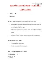 Giáo án môn tập làm văn lớp 3:Tên bài dạy :Bài :ĐÁP LỜI PHỦ ĐỊNH – NGHE TRẢ LỜI CÂU HỎI. doc
