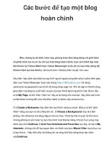 Các bước để tạo một blog hoàn chỉnh pps
