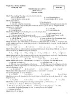 THI HẾT HỌC KÌ 1 LỚP 12 - Mã đề: 654 ppsx