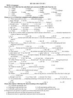 ĐỀ THI ANH VĂN SỐ 1 pptx