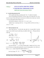 Chương 4 GIẢI GẦN ĐÚNG PHƯƠNG TRÌNH VÀ HỆ PHƯƠNG TRÌNH PHI TUYẾN pdf