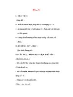 Giáo án môn Toán lớp 2:Tên bài dạy : Các phép tính có nhớ dạng 33 – 5 doc