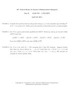 ĐỀ THI TOÁN APMO (CHÂU Á THÁI BÌNH DƯƠNG)_ĐỀ 24 pptx