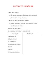 Giáo án môn Toán lớp 2:Tên bài dạy : CÁC SỐ TỪ 111 ĐẾN 200 pot