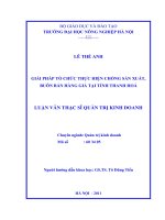 giải pháp tổ chức thực hiện chống sản xuất, buôn bán hàng giả tại tỉnh thanh hoá