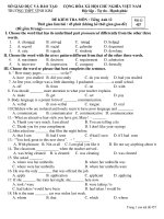 ĐỀ KIỂM TRA MÔN : Tiếng Anh 12 - Mã đề 457 doc