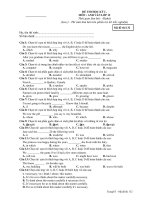 ĐỀ THI HỌC KỲ I MÔN : ANH VĂN LỚP 12 - Mã đề thi 132 pot