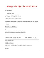 Giáo án môn Toán lớp 3 Tên bài dạy : ÔN TẬP CÁC BẢNG NHÂN pptx