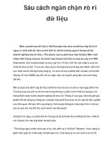 Sáu cách ngăn chặn rò rỉ dữ liệu ppt