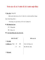 Giáo án môn Toán lớp 3 :Tên bài dạy : Trừ các số có 3 chữ số (Có nhớ một lần) pptx