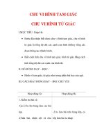 Giáo án môn Toán lớp 2:Tên bài dạy : CHU VI HÌNH TAM GIÁC CHU VI HÌNH TỨ GIÁC pot