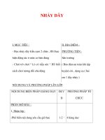 Giáo án môn thể dục lớp 3:Tên bài dạy : NHẢY DÂY pdf