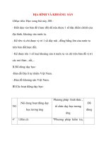 Giáo án lớp 5 môn Địa Lý: ĐỊA HÌNH VÀ KHOÁNG SẢN ppsx