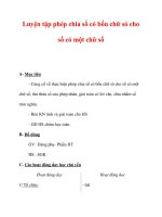 Giáo án môn Toán lớp 3 :Tên bài dạy : Luyện tập phép chia số có bốn chữ só cho số có một chữ số doc