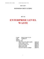BÀI TẬP  ĐẢM BẢO CHẤT LƯỢNG ENTERPRISE LEVEL WASTE