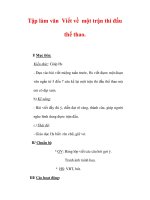 Giáo án Tiếng Việt lớp 3 : Tên bài dạy : Tập làm văn Viết về một trận thi đấu thể thao. doc