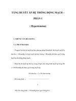 TĂNG HUYẾT ÁP HỆ THỐNG ĐỘNG MẠCH – PHẦN 1 potx