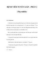 BỆNH VIÊM TUYẾN GIÁP – PHẦN 2 (Thyroiditis) pdf