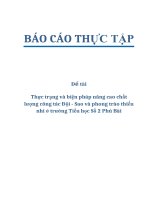 Đề tài: Thực trạng và biện pháp nâng cao chất lượng công tác Đội - Sao và phong trào thiếu nhi ở trường Tiểu học Số 2 Phú Bài docx