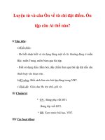 Giáo án Tiếng Việt lớp 3 : Tên bài dạy : Luyện từ và câu Ôn về từ chỉ đặt điểm. Ôn tập câu Ai thế nào? pdf