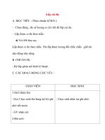 Giáo án môn Kỹ Thuật: Lắp cái đu (tiết 1) potx