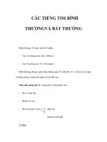 CÁC TIẾNG TIM BÌNH THƯỜNG VÀ BẤT THƯỜNG ppt