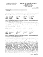 ĐỀ THI THỬ TỐT NGHIỆP THPT 2011 (LẦN 1) MÔN TIẾNG ANH - Mã đề thi 137 docx