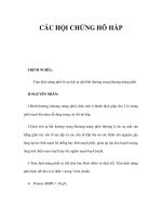 CÁC HỘI CHỨNG HÔ HẤP pptx