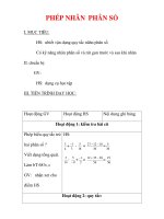 Giáo án môn Toán lớp 6 : Tên bài dạy : PHÉP NHÂN PHÂN SỐ pptx