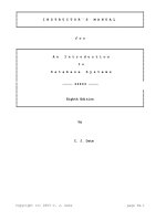 An Introduction to Database Systems 8Ed - C J Date - Solutions Manual Episode 1 Part 1 pot