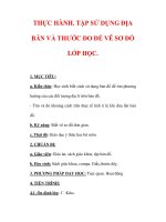 Giáo án Địa lý lớp 6 : Tên bài dạy : THỰC HÀNH. TẬP SỬ DỤNG ĐỊA BÀN VÀ THƯỚC ĐO ĐỂ VẼ SƠ ĐỒ LỚP HỌC. docx