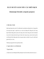 XUẤT HUYẾT GIẢM TIỂU CẦU MIỄN DỊCH (Immunogic thrombo cytopenic purpura) ppt