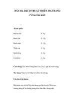 BÁN HẠ BẠCH TRUẬT THIÊN MA THANG (Y học tâm ngộ) doc