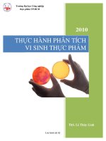 THỰC HÀNH PHÂN TÍCH VI SINH THỰC PHẨM - BÀI 1 ppt