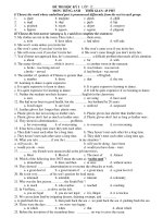 ĐỀ THI HỌC KỲ I LỚP: 12 MÔN: TIẾNG ANH ppt