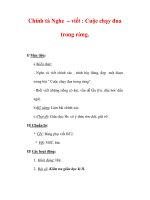 Giáo án Tiếng Việt lớp 3 : Tên bài dạy : Chính tả Nghe – viết : Cuộc chạy đua trong rừng. pot