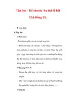 Giáo án Tiếng Việt lớp 3 : Tên bài dạy : Tập đọc – Kể chuyện Sự tích lễ hội Chữ Đồng Tử. doc