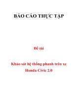 Đề tài: Khảo sát hệ thống phanh trên xe Honda Civic 2.0 ppsx