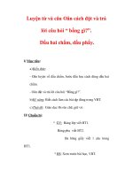 Giáo án Tiếng Việt lớp 3 : Tên bài dạy : Luyện từ và câu Oân cách đặt và trả lời câu hỏi “ bằng gì?”. Dấu hai chấm, dấu phẩy. ppt
