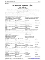 ĐỀ THI THỬ ĐẠI HỌC LẦN I docx