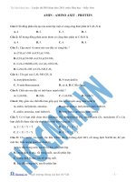 Bài tập amin - amino axid - protein doc