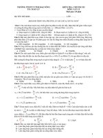 KIỂM TRA CHƯƠNG III MÔN: VẬT LÝ pdf