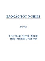 ĐỀ TÀI : THỰC TRẠNG THỊ TRƯỜNG CHO THUÊ TÀI CHÍNH Ở VIỆT NAM docx