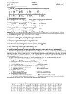 TEST 15’ - MÃ ĐỀ: 111 pot