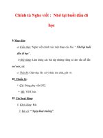 Giáo án Tiếng Việt lớp 3 : Tên bài dạy : Chính tả Nghe viết : Nhớ lại buổi đầu đi học doc